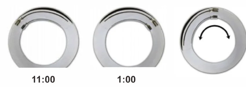 Ausrichtung der Instant-Lock-Small-Verriegelung vor dem Einbau.
