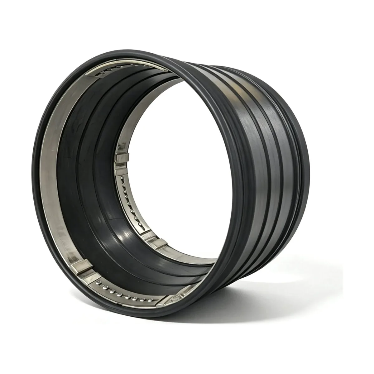 Stepped internal pipe end seal showing transition shoulder engineered to seal the CIPP liner termination.