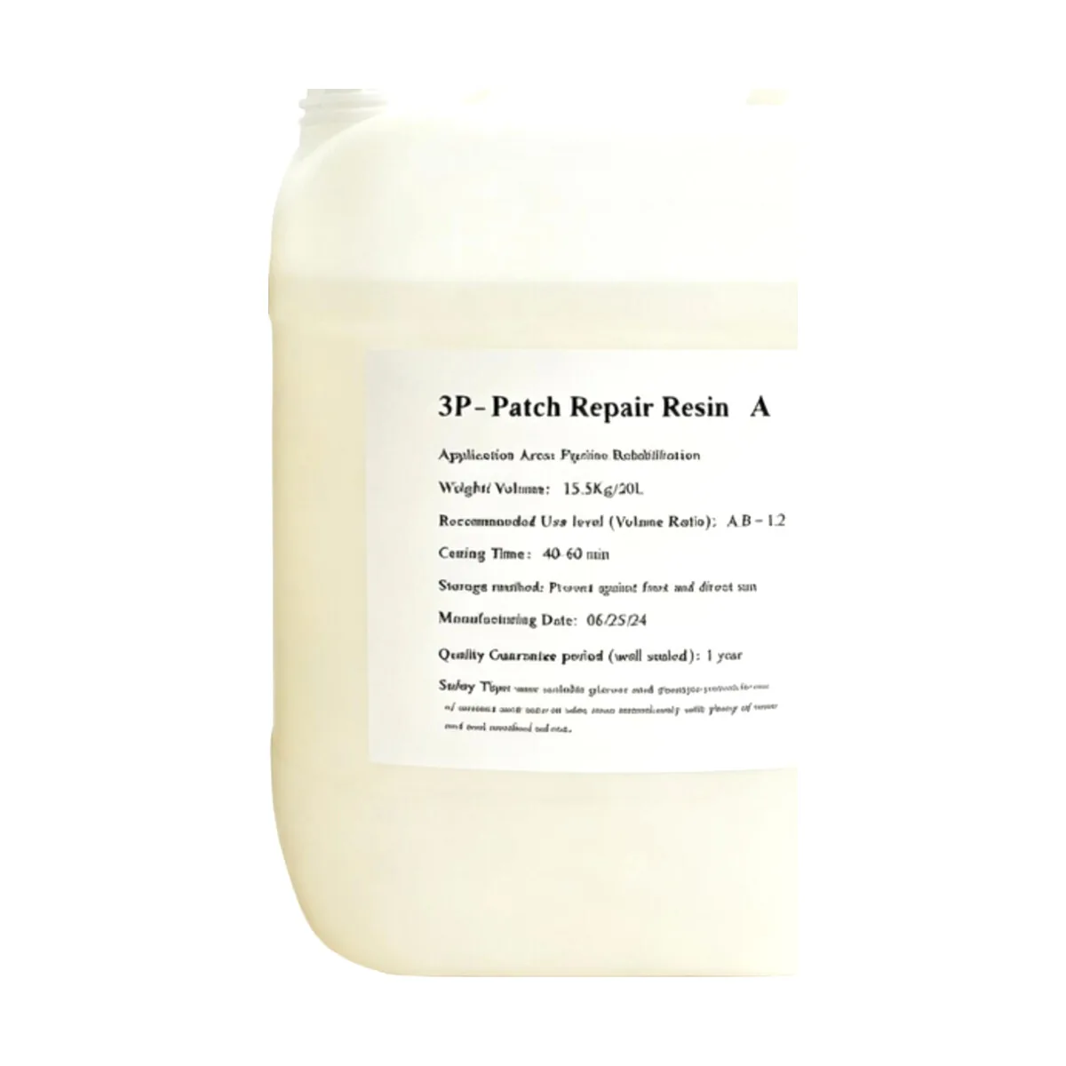 Reliance two-component epoxy and silicate pipe repair resin kit with multi-axial fiberglass cloth for drain relining.
